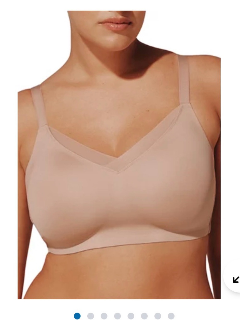 Third love 38E wireless shaping bra tan mesh edges adjustable gold details Nice